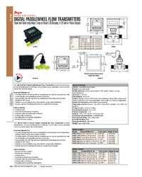 Thumbnail of document Data Sheet - DFMT2 Digital Paddlewheel Flow Transmitter